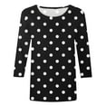 thumbnail image 4 of Rezuofi 2 Pcs 3/4 Length Sleeve Womens Tops Thermal Funny Shirts Dressy Fleece Three Quarter Length Blouses Crewneck Sweatshirt, 4 of 4