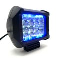 thumbnail image 2 of Faro Para Moto Rasen Auxiliar Led Cuadrado 3 Filas 12 Led Con Luz Alta, Baja Y Estrobo      azul, 2 of 10