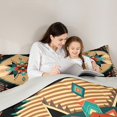 thumbnail image 5 of Feelyou Retro Mandala Aztec Queen Comforter Set for Men, Hippie Western Fashion Bedding Sets, Black Wheat Triangle Reversible Bedding Comforter Set, Super Cozy Room Decor, 3pcs, 5 of 8