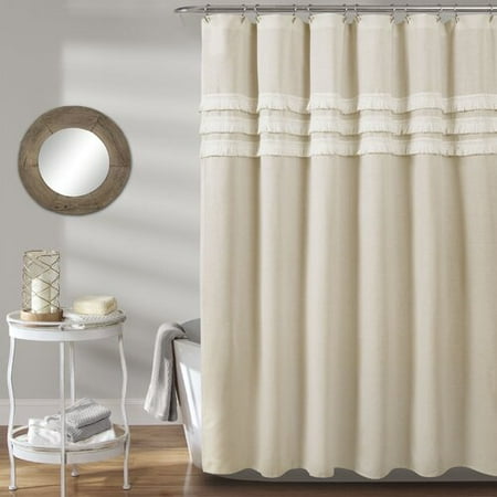 Charlton Home Marzano Linen Shower Curtain