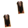 thumbnail image 2 of maskred Femmes de la Mode Plage Vacances Robe Boho Ethnique Élégante Robe en Vrac Noir 2Set, 2 of 6