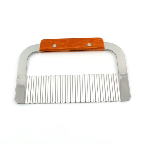 Stainless Steel Potato Chip Dough Vegetable Crinkle Wavy Cutter Blade Knife Tool