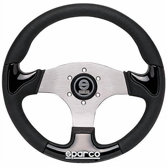 Sparco 015THPUNR345 P222 Street Racing Steering Wheel 345 mm Dia. Black Leather
