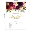 thumbnail image 2 of Fall Floral Fill In Bridal Shower Invitation / 25 Autumn Flower Bridal Shower Invitations With White Envelopes / 5" x 7 Flat Bridal Party Invites / Made In The USA, 2 of 5