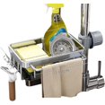 thumbnail image 1 of Kitchen Sink Faucet Organizer, Kitchen Sink Organizer, Kitchen Organizer, Kitchen Organization, Kitchen Faucet Organizer, Sink Faucet Organizer (left side with rod,sliver), 1 of 7