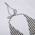 thumbnail image 5 of DHFJKG Women's Sexy Halter Backless Tank Top Striped Deep V Neck Lace Up Crop Cami Shirts Summer Beach Vacation Clothes Stylish Tops, 5 of 7