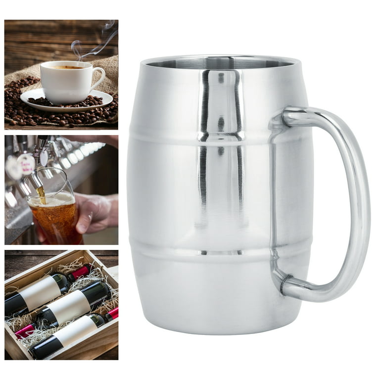 Stainless Steel Coffee Mug 500ml Thermo Mug with Lid Beer Mugs for