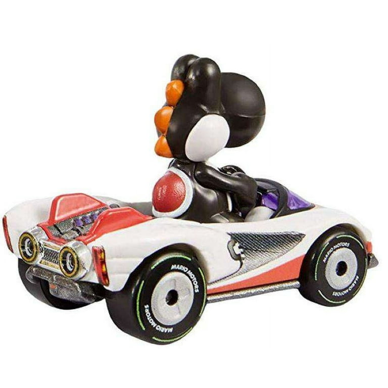 Hot Wheels Mario Kart Black Yoshi Diecast Car (P-Wing) (No