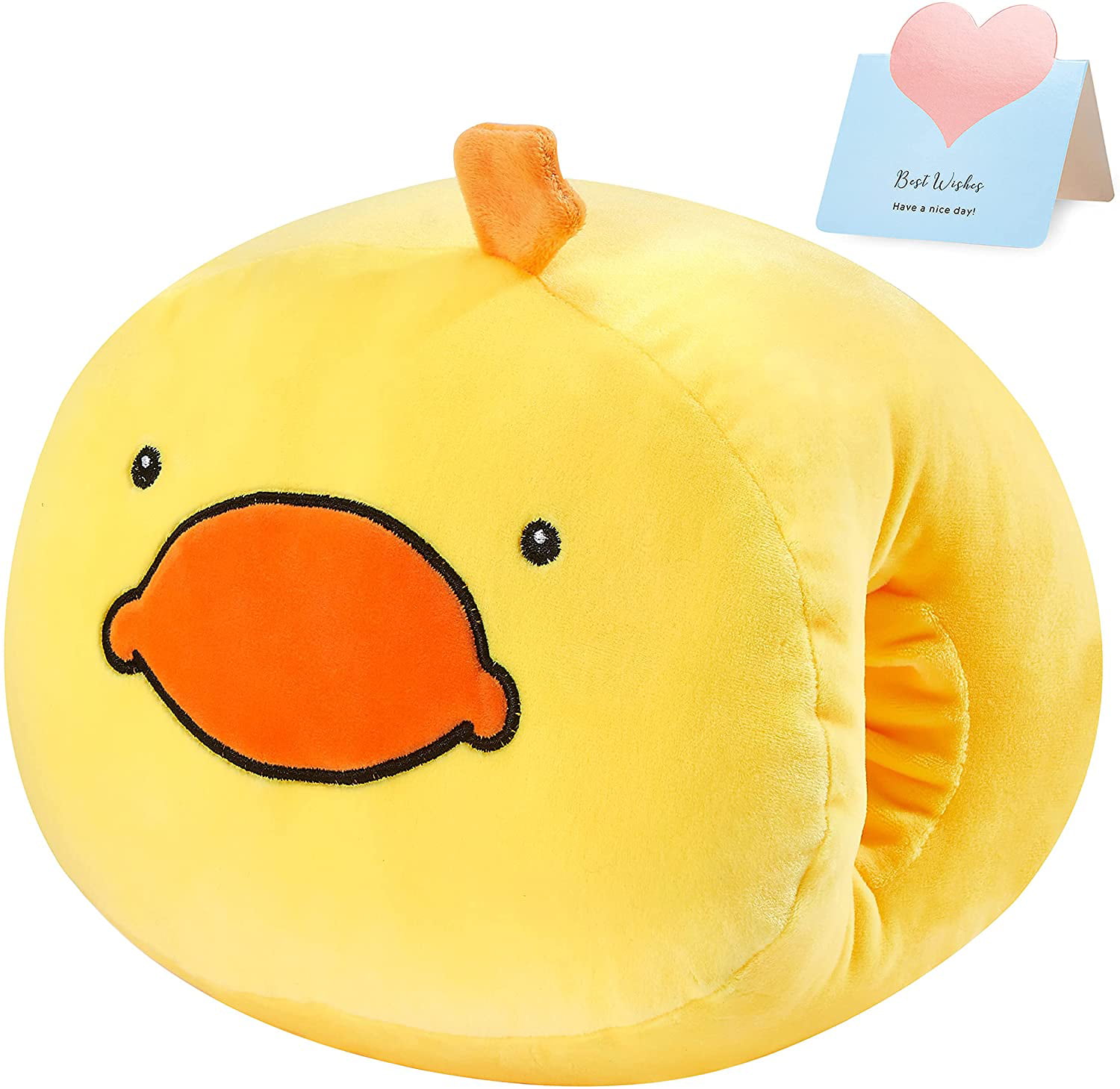 CozyWord Duck Plush Toy Pillow Cartoon Soft Cute Stuffed Animal Birthday Valentines Day Gifts for Kids Friends and Yourself