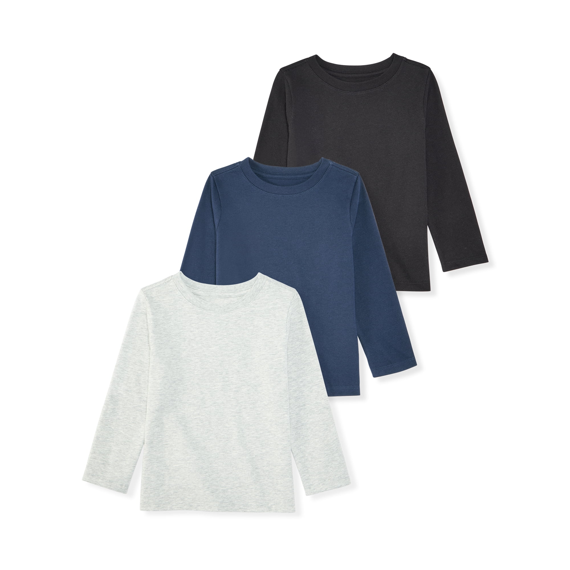 Garanimals Baby & Toddler Boys Long Sleeve Shirts, Single & 3-Pack, Sizes 0-6T