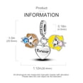 thumbnail image 4 of MULA 925 Sterling Silver Charms fit Bracelet Happy Forever Sisters Dangle Women for Family, 4 of 6