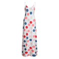 thumbnail image 1 of B91xZ Robe Tunique d'Été pour Femmes Col Rond Décontractée Ample Plissée à Volants Maxi Robes avec Poches, Multicolore TTG, 1 of 2