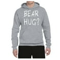 thumbnail image 2 of Bear Hug Lover | Mens Animal Lover Hooded Sweatshirt Graphic Hoodie, Heather Grey, Small, 2 of 3