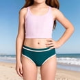thumbnail image 2 of gdxvjhbj Girls Bathing Suit Bottoms Only Girls Swim Bottoms with Fully Lined Color Block Summer Swimsuit Soft Quick-Dry for Beach Pool 5T 6T 7T 8T 9T 10-14 Years (Dark Green,11-12 Years), 2 of 4