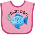 thumbnail image 3 of Inktastic Cutest Catch Cute Blue Fish Boys or Girls Baby Bib, 3 of 4