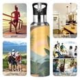 thumbnail image 7 of Yayeee 20oz Insulated Water Bottle Double Wall Stainless Steel with Flip Straw Lid, Boho Plants, 7 of 7