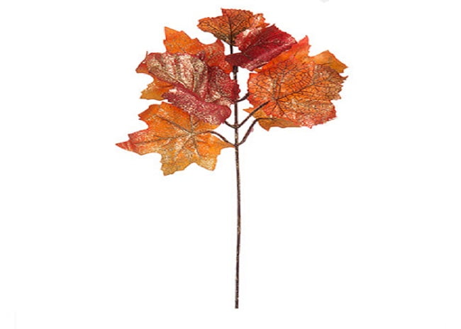 90 pieces w Darice® Decorative Fall Maple Leaves with Copper Glitter 