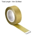 thumbnail image 2 of Uxcell 1.5cmx10m Glitter Tape Decorative Craft Tape Self Adhesive Stick  Gold Tone 3Pcs, 2 of 5