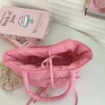 thumbnail image 4 of Pleated Design Women's Small Tote Purse Candy Color Girls Cute Mini Handbags Fashion Bow Female Underarm Bag Sweet Shoulder Bags, 4 of 5