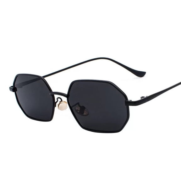Retro Small Sunglasses with Black Mirror Lens Full Frame Design and Neutral Gender Alloy Frame Eyewear Fashion Sun