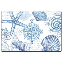 CounterArt "Coastal Sketch" Vinyl Kitchen Floor Mat