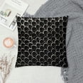 thumbnail image 2 of PIKWEEK Decorative Throw Pillow Cover Air Black White Bubble Material Abstract Bubblewrap Protection Pop Cellophane Circle Dark Fragile  Soft Square Cushion Multiple specifications, 2 of 5