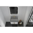 thumbnail image 6 of Amazon 24" White Wood Floating Vanity with Gray Top and Gold Trim, 6 of 10