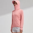 thumbnail image 6 of Holzkary Womens Upf 50+ Sun Protection Hoodie Jacket Lightweight Long Sleeved Sun Shirt Suitable for Carrying Bags Hiking Lightweight Quick Dry Active Uv Shirts with Zipper Pockets Orange L, 6 of 6