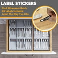 thumbnail image 6 of SpaceAid Bamboo Silverware Drawer Organizer with Labels, 15.6"L x 8"W x 2.4"H, Gray, 6 of 7