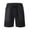 Black, variant on Men Solid Ice Silk Breathable Running Outdoor Half Shorts Pants