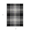 thumbnail image 3 of HomeRoots 596312 8 x 10 ft. Black, Gold & Gray Plaid Washable Indoor & Outdoor Rectangle Area Rug, 3 of 5