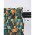 thumbnail image 6 of Abstract Art Curtains 45 Inch Length, Sheer Curtains for Bedroom Living Room Window Geometric Modern Art Orange Teal Rod Pocket Voile Drapes Kitchen Curtains Small Half Window 52"x45" 2 Panels, 6 of 6