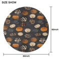 thumbnail image 6 of Patterned Pumpkins Halloween Pattern Round Tablecloth 60"x60",Wrinkle Wipeable Table Cloth for Kitchen Dining Room Picnic Patio Party, 6 of 6