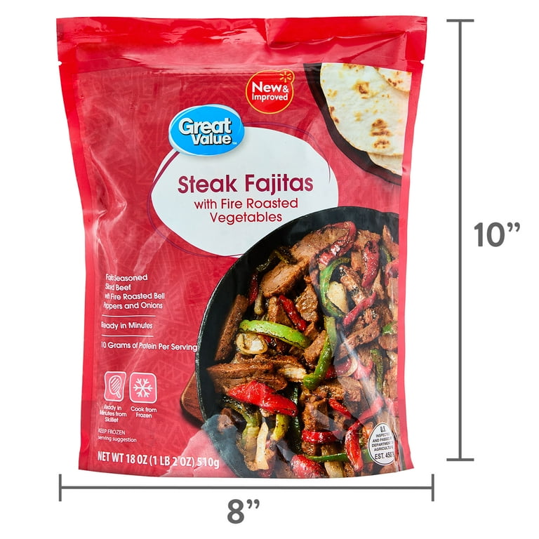 Great Value Steak Fajitas with Fire Roasted Vegetables 18 oz