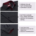 thumbnail image 4 of WARHORSEE Mens Dress Shirts Long Sleeve Regular Fit Printed Button Down Shirts, 4 of 11