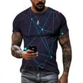 thumbnail image 1 of Mode Été Nouveaux T-Shirts Graphiques à Chaîne Tendance Hommes T-Shirts Imprimés 3D Col Rond Manches Courtes Décontractés, 1 of 5