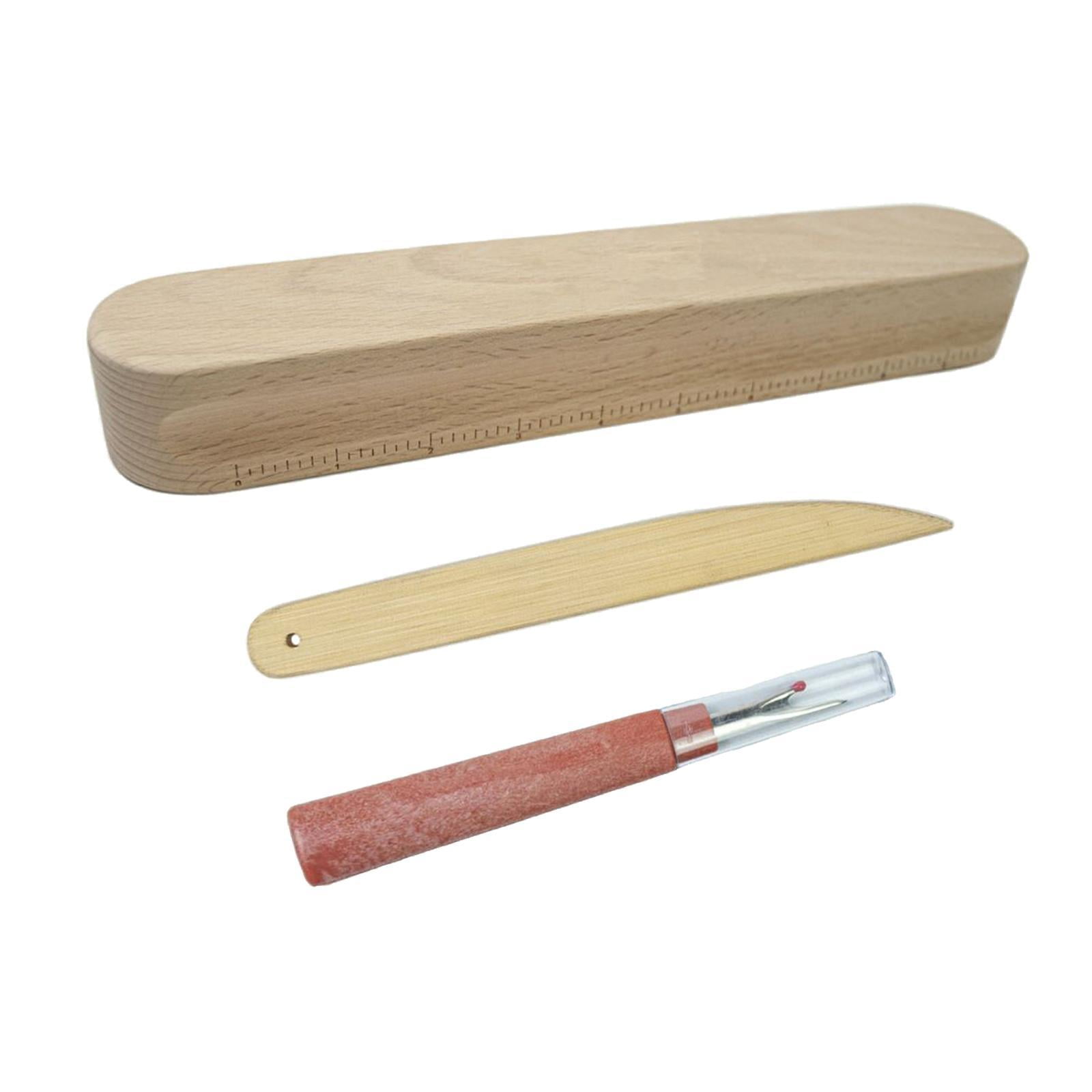 Tachiuwa Wooden Tailor Clapper Bamboo Pen Sewing Gadgets Handhold Practical Seam Ripper Multipurpose for Quilting Embroidery