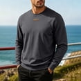 thumbnail image 4 of Crewneck Sweatshirts for Men Long Sleeve Small Logo Regular Fit Casual Pullover Tops, 4 of 8