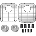 thumbnail image 1 of EcoNesxp 2-Pack Stainless Steel Kitchen Sink Grates with Rear Drain 11-Inch Sink Protector, 1 of 5