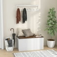 thumbnail image 4 of Gymax Flip-top Storage Chest Lift Top Storage Bench Wooden Deck Box Toy Box, 4 of 10
