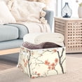 thumbnail image 3 of Yayeee Collapsible Cube Storage Bin with Lid Fabric Closet Decorative Basket with Handles, Light Red Flowers, 3 of 7
