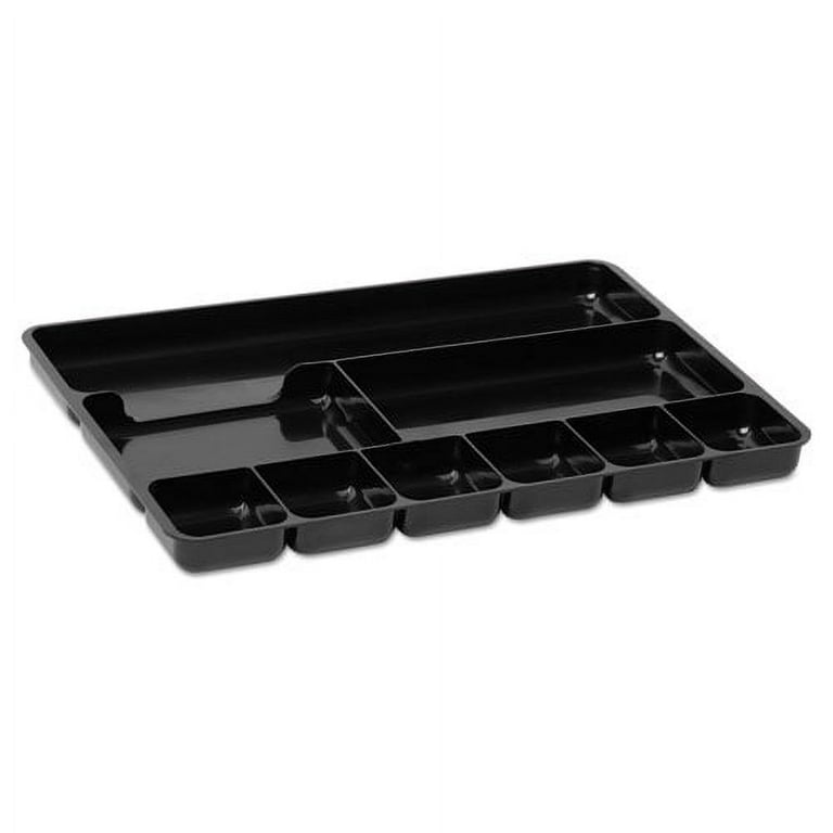 Regeneration Nine-Section Drawer Organizer, 14 x 9.13 x 1.13, Plastic, Black Regeneration Nine-Section Drawer Organizer, 14 x 9.13 x 1.13, Plastic, Black