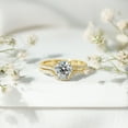thumbnail image 4 of Rosec Jewels Certified Lab Grown Diamond Wedding Engagement Ring Set - 2 Carat Engagement Ring with Wedding Band - EF-VS Quality, 10K Yellow Gold, US 12.00, 4 of 9
