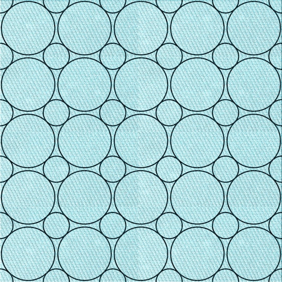 Ahgly Company Indoor Square Patterned Electric Blue Area Rugs, 8' Square