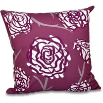E by Design Simply Daisy 16” x 16” Spring Floral Polyester Decorative Pillow Hypo-allergenic