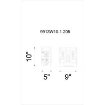 CWI Lighting Litani 1 Light Contemporary Metal Wall Sconce in Brown