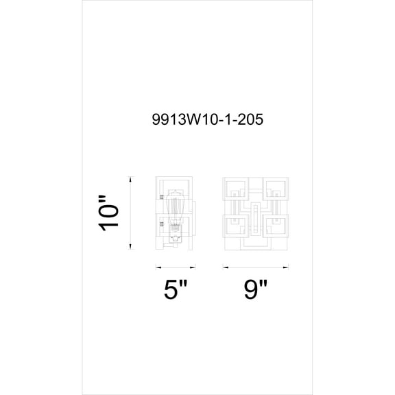 CWI Lighting Litani 1 Light Contemporary Metal Wall Sconce in Brown