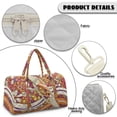 thumbnail image 6 of Garronmavis Large Quilted Duffle Bag for Women, Retro Floral Pattern Travel Bag Carry On with Zipper Pocket, Luggage Sleeve Gym Bag Adjustable Strap Dance Bag, 6 of 7