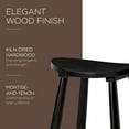 thumbnail image 4 of Open Box Maven Lane Luna Counter Stool in Rustic Black Wood Finish, 4 of 5