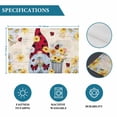 thumbnail image 6 of Gnomes Daisy Farmhouse Placemats Set of 8, Pastoral Vintage Garden Floral Placemats for Dining Table, Place Mats for Kitchen Tabletop, Waterproof Wipeable Dining Table Mats Set, 6 of 9